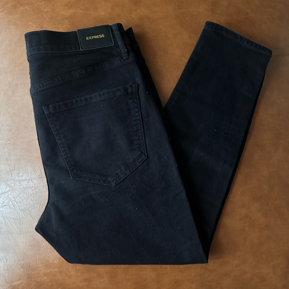 Express Black Skinny Jeans 12 Short
